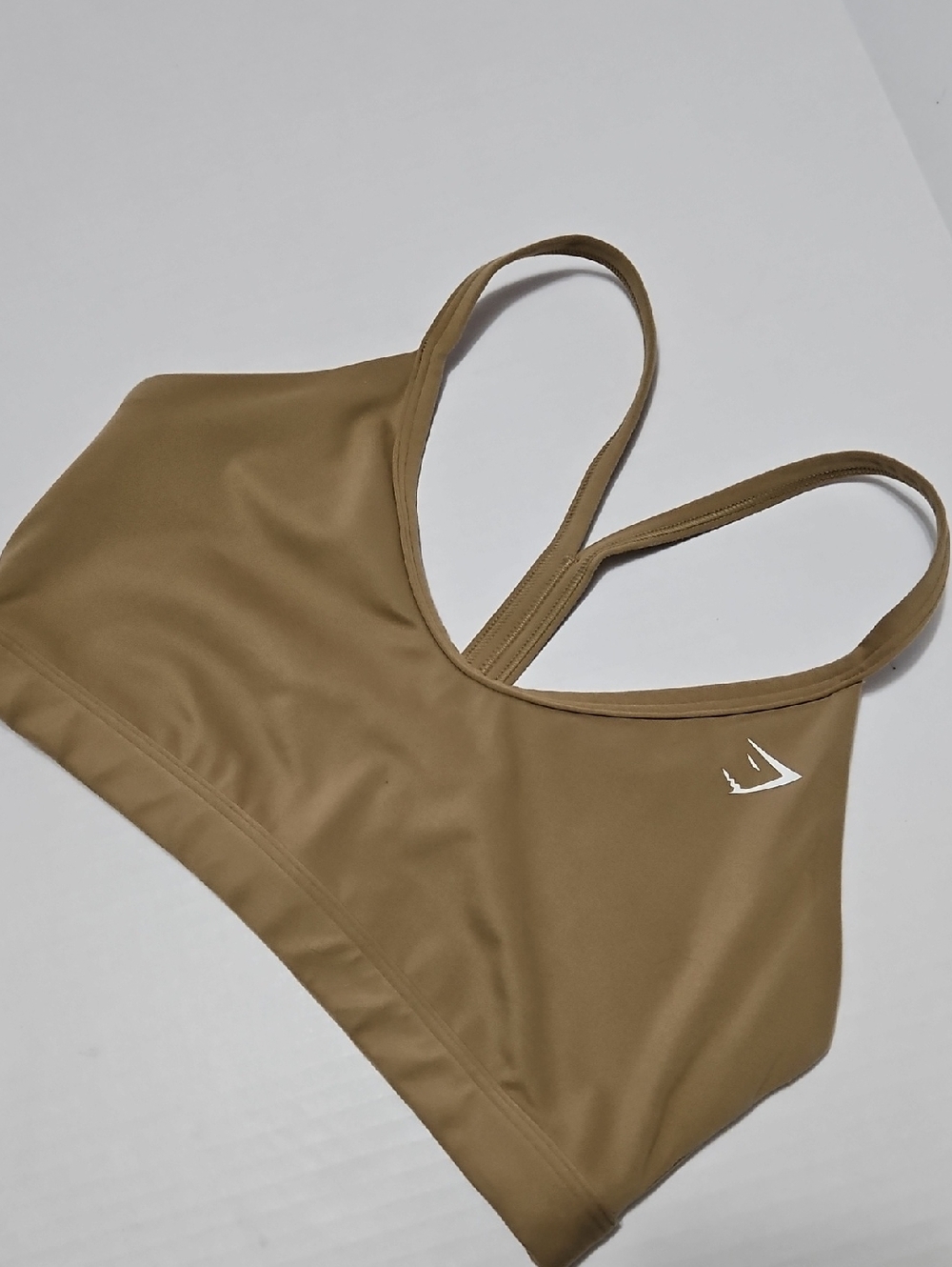 Gymshark Brown Pull Over Scoop-Back Sports Bra Size S